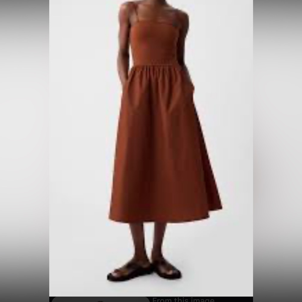 Elegant Brown Midi Dress